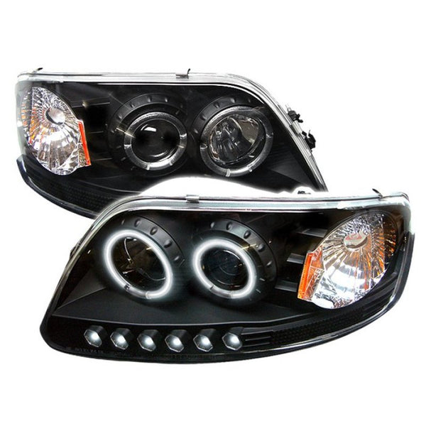 Spyder Ford F150 97-03/Expedition 97-02 1PC Projector - CCFL Halo LED Blk  PRO-YD-FF15097-1P-CCFL-BK