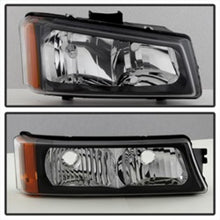 Load image into Gallery viewer, Xtune Chevy Silverado 2500HD 03-06 Crystal Headlights w/ Bumper Lights Black HD-JH-CSIL03-AM-BK-SET