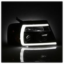 Load image into Gallery viewer, Spyder 04-08 Ford F-150 Projector Headlights - Light Bar DRL - Black PRO-YD-FF15004V2-LB-BK