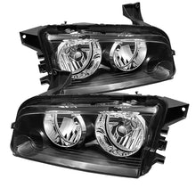Load image into Gallery viewer, Xtune Dodge Charger 06-10 Halogen Only (Does Not Fit Hid Model) Headlights Black HD-JH-DCH06-BK