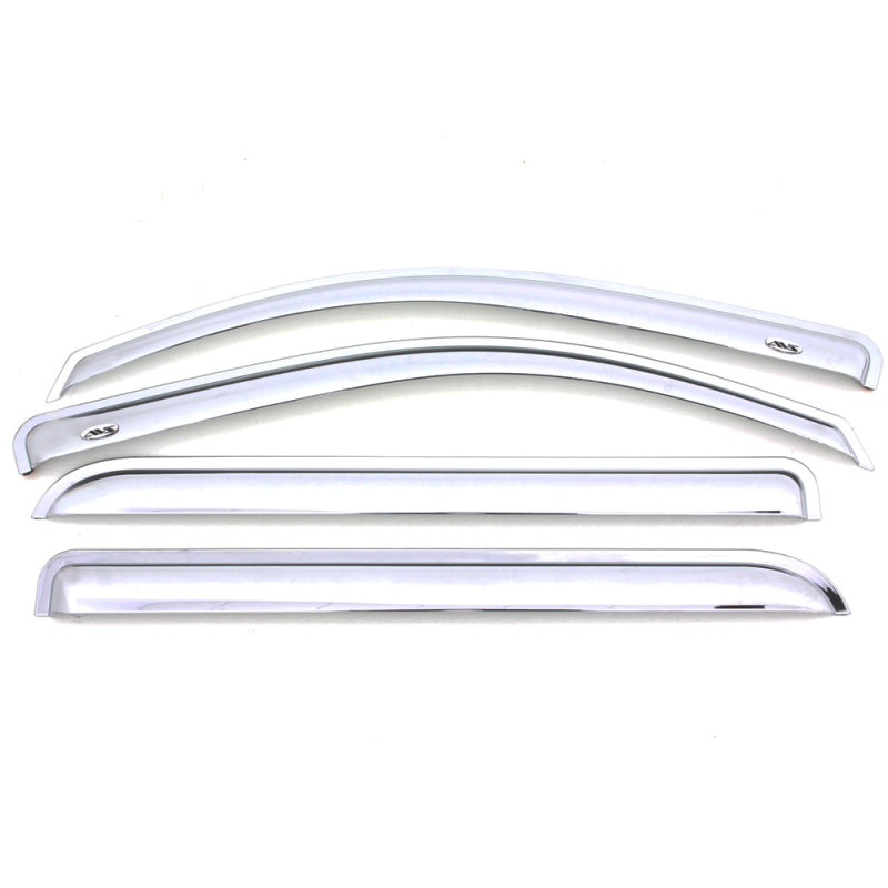 AVS Toyota Tundra Crewmax Ventvisor Outside Mount Front & Rear Window Deflectors 4pc - Chrome