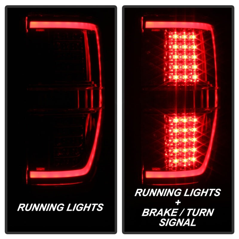 xTune 09-14 Ford F-150 Light Bar LED Tail Lights - Red Clear (ALT
