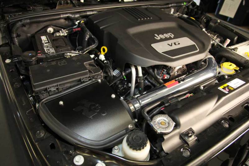 K&N Jeep Wrangler V6-3.6L High Flow Performance Intake Kit (CARB Approved)