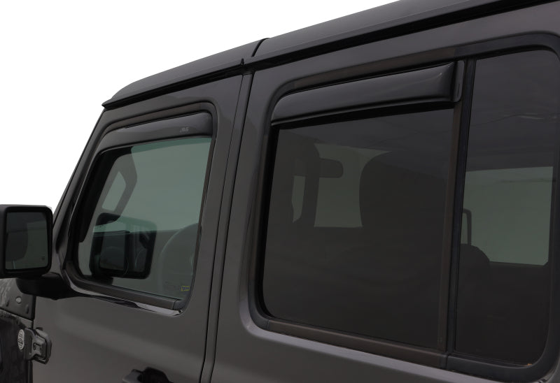 AVS 2018 Jeep Wrangler Unlimited (4-Door) Ventvisor In-Channel Window Deflectors 4pc - Smoke