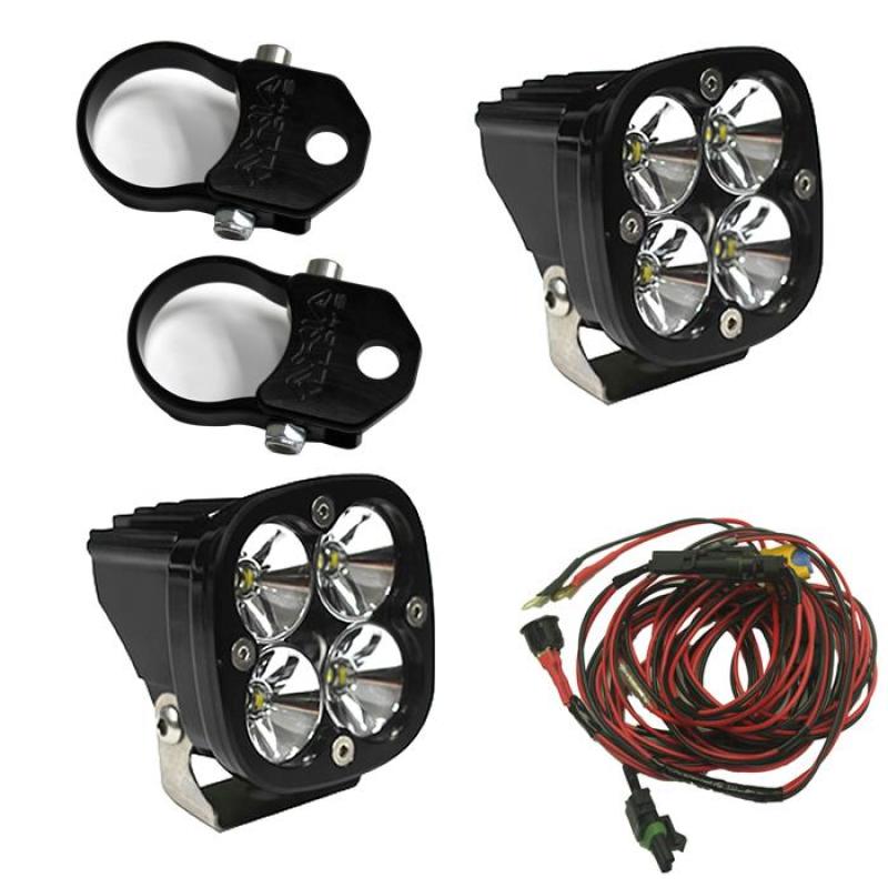 Baja Designs Squadron Pro LED Light Pods Kit w/Vertical Mounts/2.00in Harness