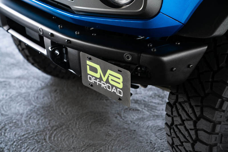 DV8 Offroad 21-22 Ford Bronco Factory Front Bumper License Relocation Bracket - Side