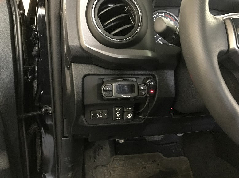 Installation view of P3 Brake Controller Mounting Plate on a 2008-2020 Toyota Sequoia