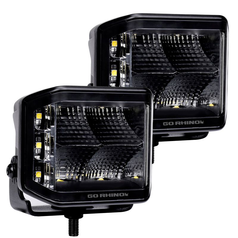 Go Rhino Xplor Blackout Series Cube LED Sideline Flood Light Kit (Surf ...