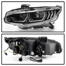 Load image into Gallery viewer, Spyder Honda Civic 16-18 2DR/4DR/Hatchback Headlight Black PRO-YD-HC16PL-SEQ-BK