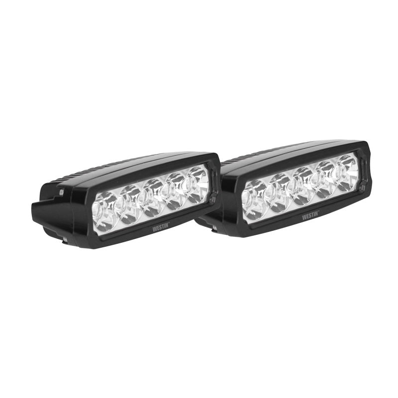 Westin Fusion5 LED Light Bar Single Row 5.5 inch Flex w/3W Epistar (Set of 2) - Black