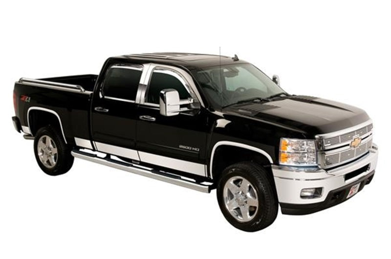 Putco Ford F-150 Super Cab 6.5 Short Box - 7in Wide - 10pcs Stainless Steel Rocker Panels