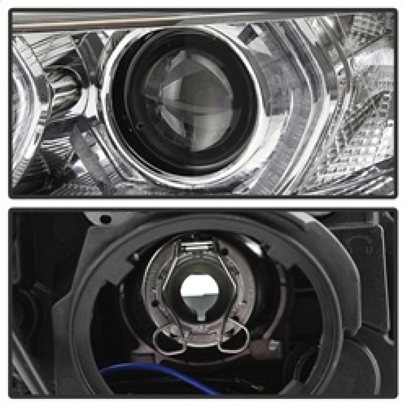 Spyder 12-14 BMW F30 3 Series 4DR Projector Headlights - LED DRL - Chrome (PRO-YD-BMWF3012-DRL-C)